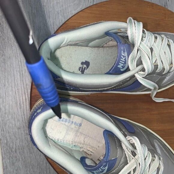 NIKE Dunk Low Floral Shoes GS 6Y Womens 7.5 309601-042 Metallic Silver Blue Moon - Picture 16 of 16